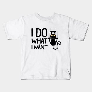 Funny cat I do what I want with my cat funny gift Kids T-Shirt